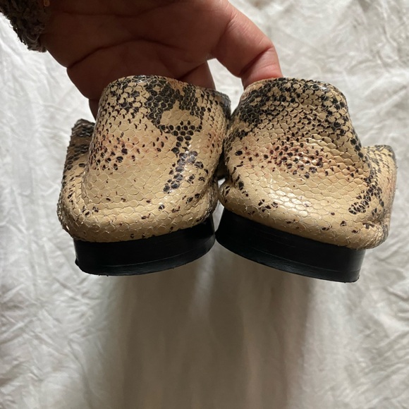 Isabel Marant Fezzy Snakeskin Embossed Leather Convertible Penny Loafer Mules 39 - Picture 8 of 12